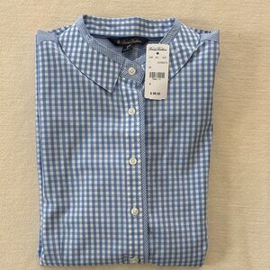 Brooks Brothers Women Blue and White Gingham Shirt Size 8